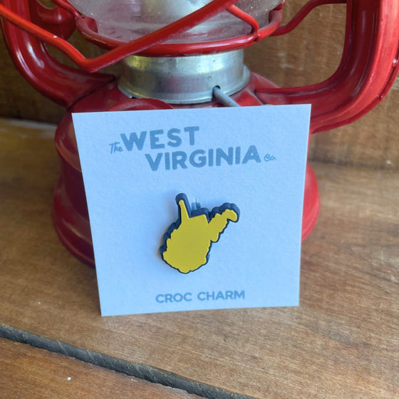 Gold and Blue WV Shoe Charm