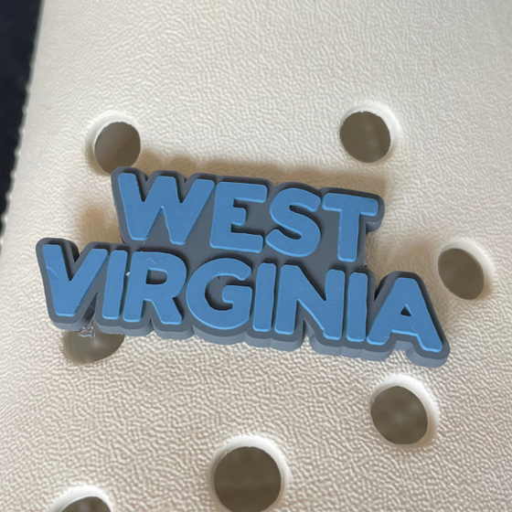 West Virginia Shoe Charm
