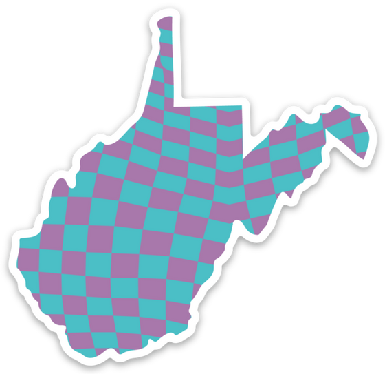 Wildberry Checkers - West Virginia Sticker
